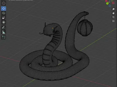 Chinese New Year Of Snake 3D Design Element 3D model