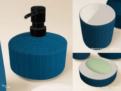 CISTE II - Bathroom set - ALINEA - 3 pieces Free 3D model