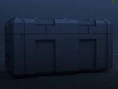 Rusty Army Box Low-poly 3D model