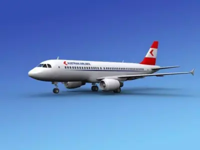 Airbus A320 Austrian Airlines 3D model