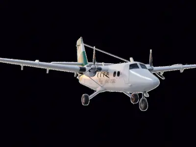 DHC 6-400 AIRCRAFT Low-poly 3D model