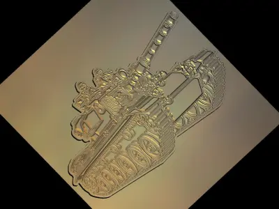 Tank Suitable for embossing Hot Foil Technique 3D model