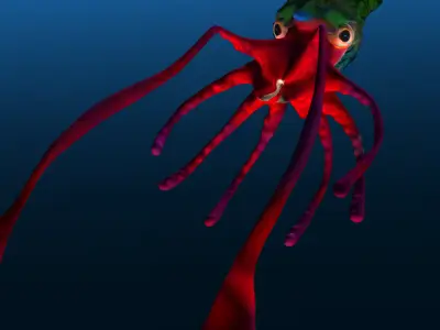 Giant Monster Squid 3D model