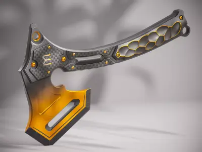Modern Axe XX PBR Low-poly 3D model
