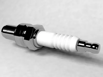 Spark plug Low-poly 3D model