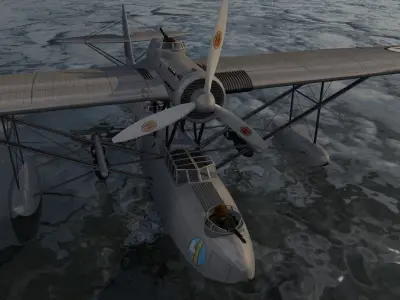 CANT Z-501 Gabbiano 3D model