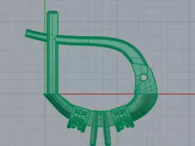 Orecchino modello B Free 3D model