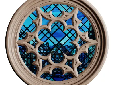 Gothic Window 03 3D model