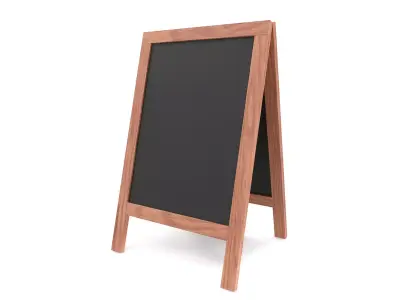 Chalkboard street display mockup 02 3D model