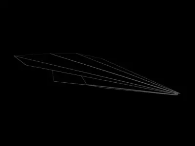 Low-poly scale paper plane Free low-poly 3D model