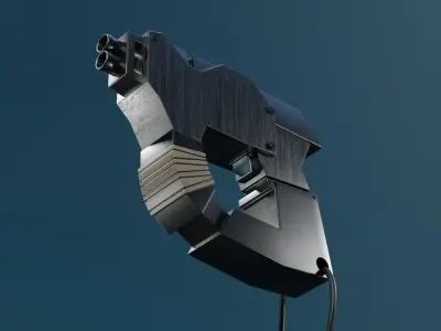 Sci Fi Blaster 3D Game Asset Low-poly 3D model