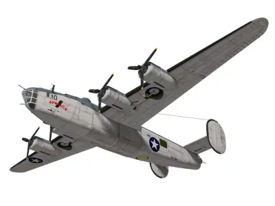 consolidated PB4Y-1 liberator 3D model