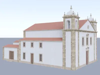 Portuguese Church Low Poly Low-poly 3D model