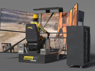 Operator on LX6 Mining Machine Simulator 3D model