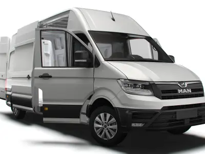 MAN TGE Panel Van L3H3 HQ Interior 2023 3D model