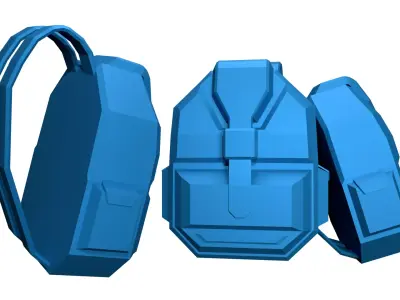 Low Poly Sport Gym Bag Game Ready 3D Model Low-poly 3D model
