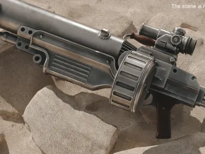 Fallout Power Armor T 60 with Rifle for 3D Print 3D print model