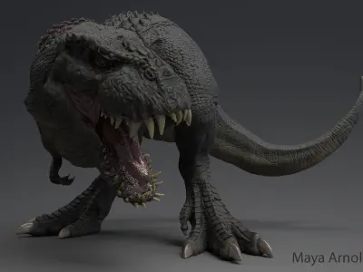 V- Rex - Vastatosaurus rex  Low-poly 3D model