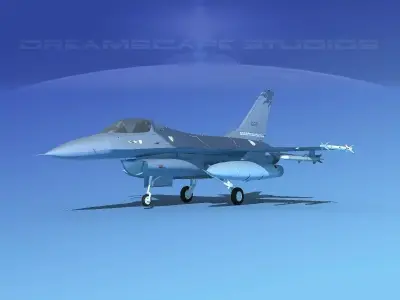 Gen Dyn F-16A Falcon V26 China 3D model