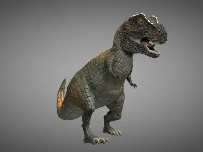 Tiranosaur Rex Animated Textured Low-poly 3D model