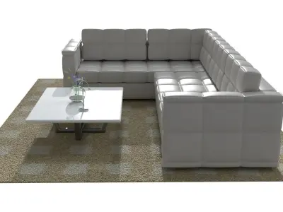 sofa Furniture Set Free low-poly 3D model