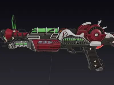 Futuristic Sci-Fi Laser Gun 3D Model Flux Talon 3D model
