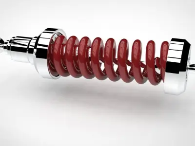 shock absorber Low-poly 3D model