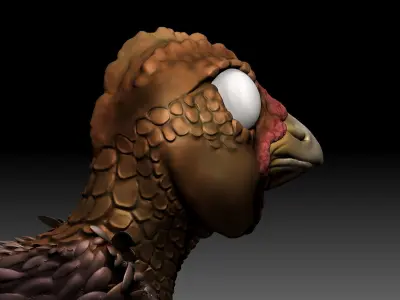 Dinosaur Chicken Low-poly 3D model