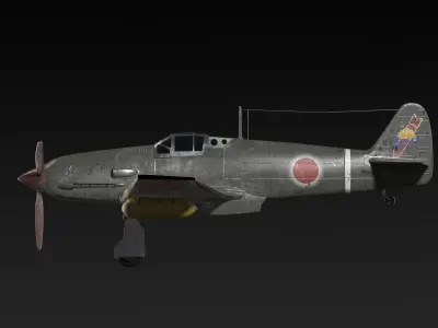 Kawasaki Ki 61 Hien Aircraft 3D model