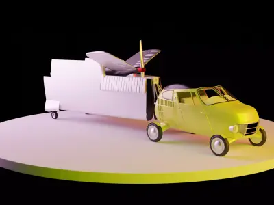 The 3D printing model of the AeroCar aircraft 3D print model