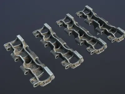 T-55 Tank Tracks 3D model
