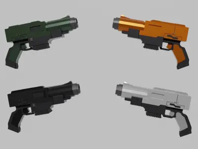 Warhammer 40k Hand Cannon Low-poly 3D model