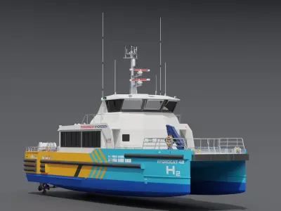Offshore Supply Vessel 3D model buy
