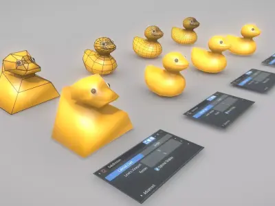 Subdivision Ready Rubber Duck Free 3D model