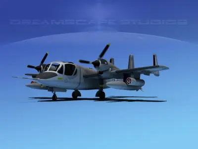 Grumman OV-1D Mohawk V07 3D model