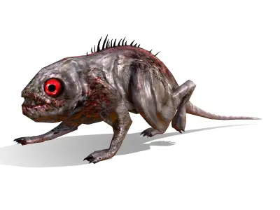 Rat Monster Zombie - Animated Low-poly 3D model