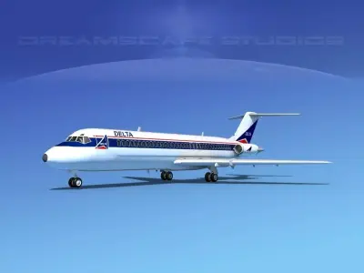 Douglas DC-9 Delta 3D model