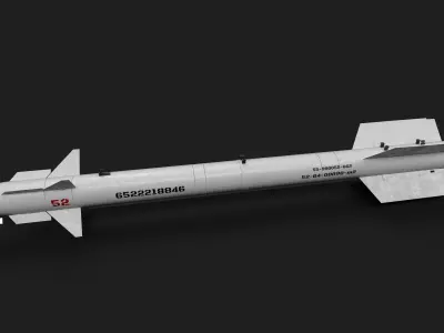 r73 air to air missile Low-poly 3D model