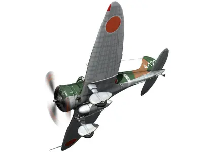 Mitsubishi A5M2 Type96 - Claude 3D model