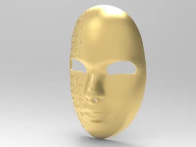 mask to cover the face Low-poly 3D model
