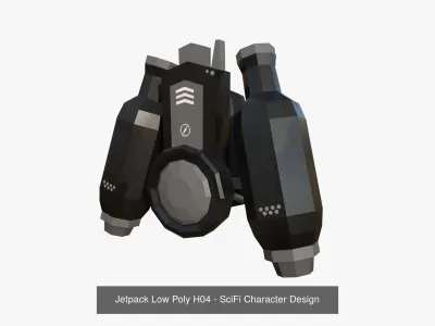 05 Jetpack Low Poly H Collection - SciFi Character Design 