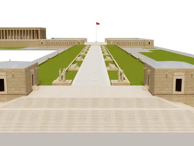 Anitkabir Ataturk mausoleum 3D model