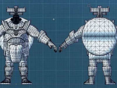 Aztec Warrior 3D Model Low-poly 3D model