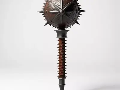 Rusty Medieval Mace 3D Model 3D model