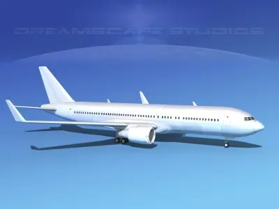 Boeing 767-300 Bare Metal 3D model