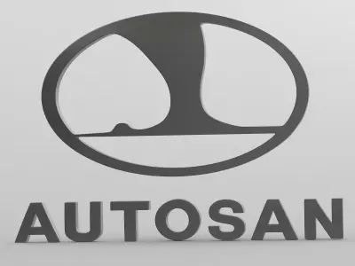 autosan logo 3D model