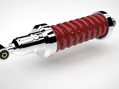 shock absorber Low-poly 3D model