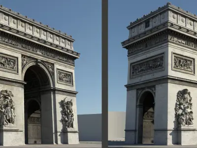 Arc De Triomphe Paris City 3D model