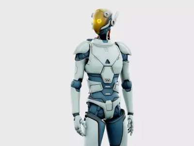 CYBORGTOPIA B-19 Rigged for Unreal Engine - Unity - MIXAMO 3D model