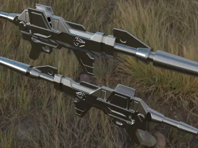 Transformers Mirage G1 Gun Low-poly 3D model